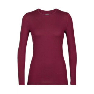 Long-sleeved top Icebreaker WOMEN 260 TECH LONG SLEEVE CREWE Cherry
