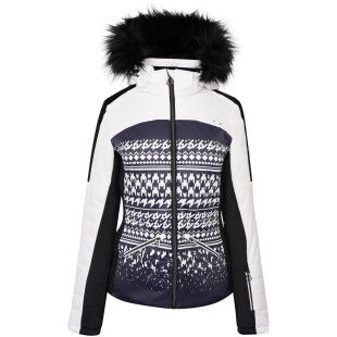 Chaqueta esquí mujer Dare 2 Be PRESTIGE JACKET White DG Tooth