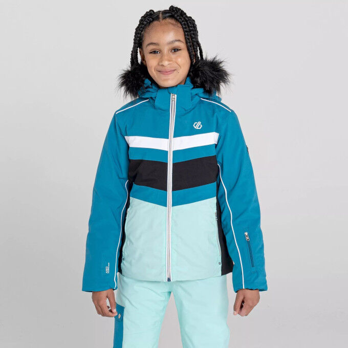 Veste De Ski Dare2B Enfant 7-8 Ans - Rouge, Imperméable, Chaude, En Parfait état