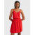 Robe TOMMY HILFIGER TJW ESSENTIAL LACE STRAP DRESS Rouge