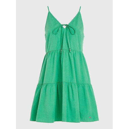 Robe TOMMY HILFIGERT JW POPLIN TIERED STRAPPY DRESS