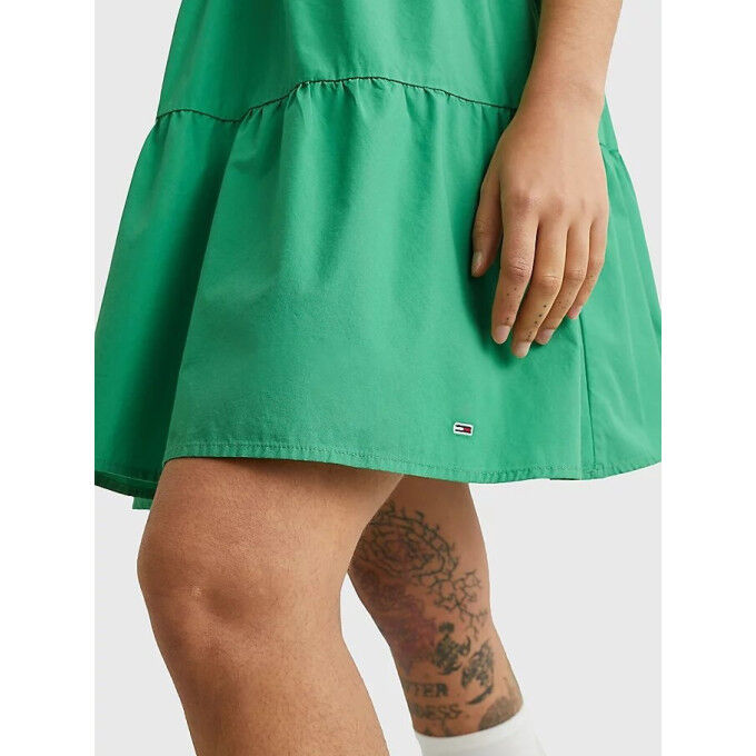 Robe TOMMY HILFIGERT JW POPLIN TIERED STRAPPY DRESS