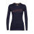 Haut thermique Icebreaker 200 Oasis LS Crewe Ski Stripes Midnight Navy
