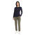 Haut thermique Icebreaker 200 Oasis LS Crewe Ski Stripes Midnight Navy