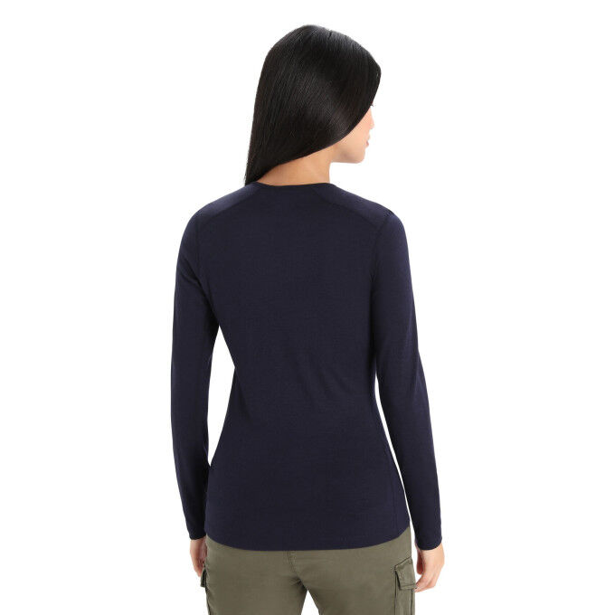 W 200 OASIS LS CREWE SKI STRIPES MIDNIGHT NAVY