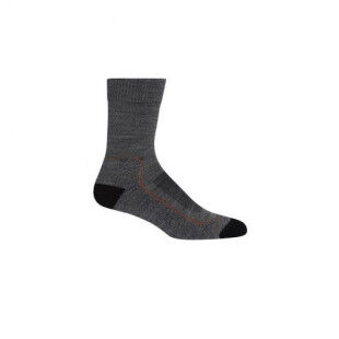 Icebreaker Hike+ Light Crew Gritstone HTHR Black Clay Trail Socks