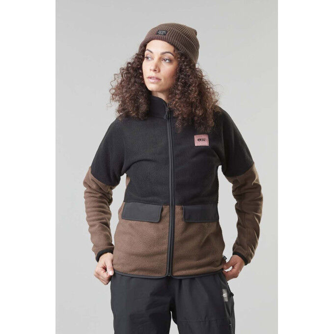 Microfelpa Mujer Cuadro TEDDIE FZ Negro