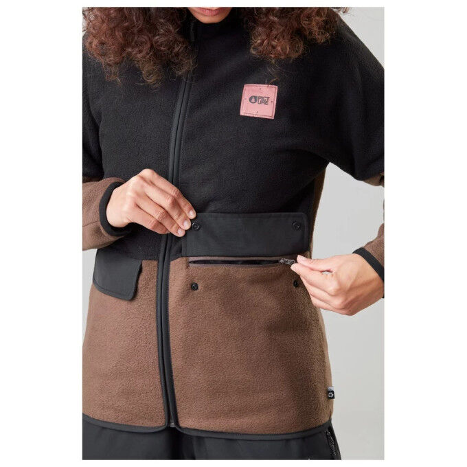 Microfelpa Mujer Cuadro TEDDIE FZ Negro