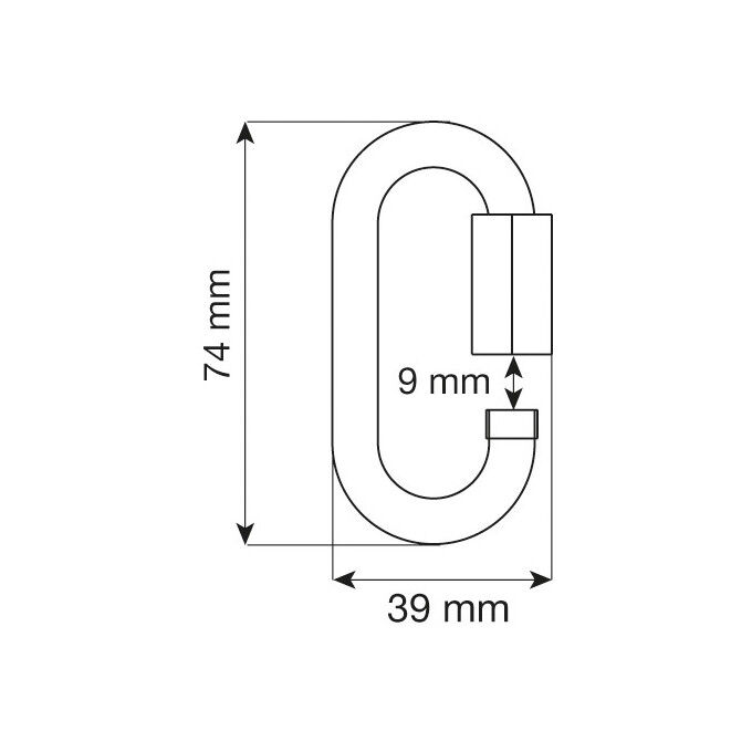 Maillon Camp MAILLON OVAL 8 MM ZINGUED Acero Gris