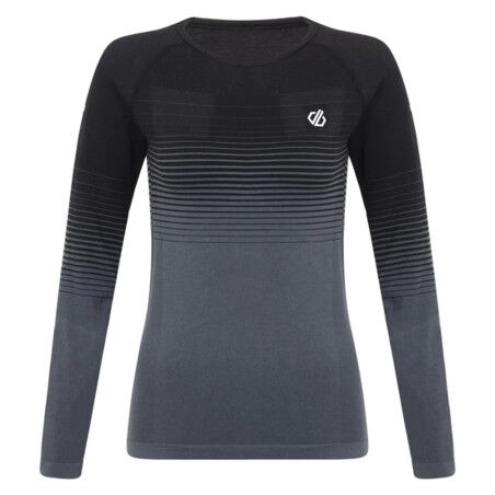 Camiseta de mujer Dare 2B IN THE ZONE MANGA LARGA Negro degradado primera capa