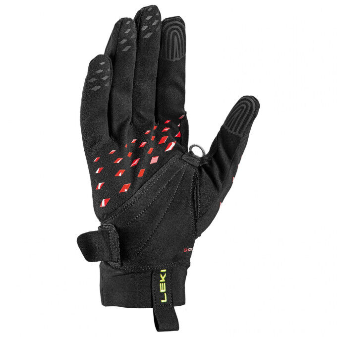 Running gloves Leki ULTRA TRAIL STORM SHARK Black / Red / Neon Yellow Running gloves Leki ULTRA TRAIL STORM SHARK Black / Red / Neon Yellow