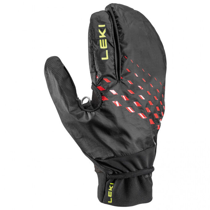 Running gloves Leki ULTRA TRAIL STORM SHARK Black / Red / Neon Yellow Running gloves Leki ULTRA TRAIL STORM SHARK Black / Red / Neon Yellow