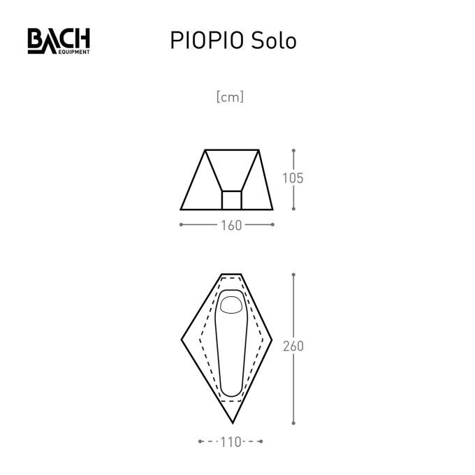 Bach PIOPIO SOLO Russet Orange Tent Bach PIOPIO SOLO Russet Orange Tent