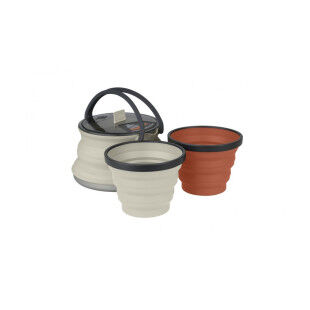 Folding kitchen accessories SEA TO SUMMIT X SET 11 X KETTLE + 2 X-MUGS sand/rust