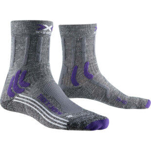 X-Socks TREK X LINEN WMN Gris melange / Lavanda brillante