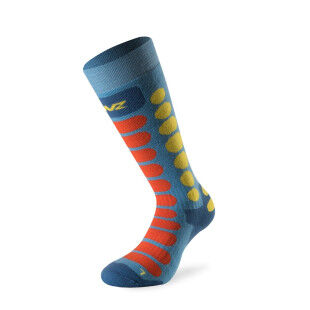 Lenz SKIING KIDS 1.0 Azure/Orange Socks