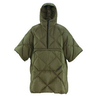 Poncho-couverture Therm-a-Rest Honcho Poncho Down en Dark Olive