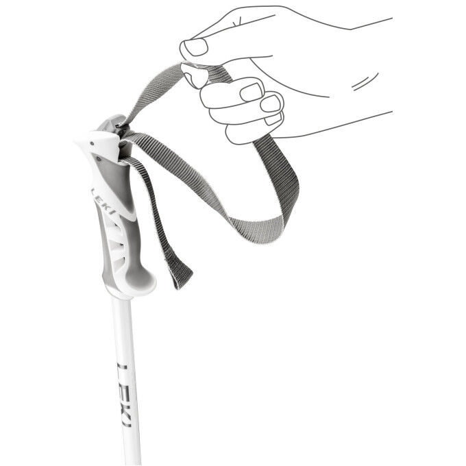 Bastones de esquí Leki BLISS Gunmetal/Blanco/Rosado