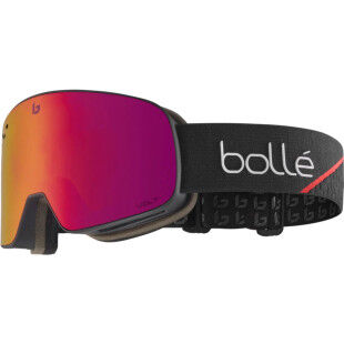 Masque de ski Bollé NEVADA Black Matte/Volt Ruby