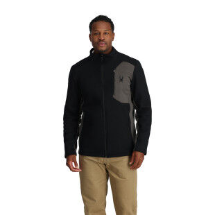 Chaqueta polar Spyder BANDIT FULL ZIP para hombre Negro