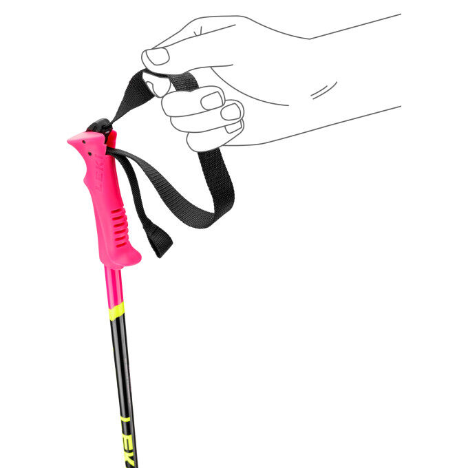 Leki RACING KIDS ski poles Neonpink/Black/Neonyellow