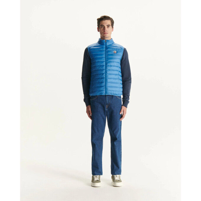 Chaqueta de pluma sin mangas para hombre Jott TOM Denim azul