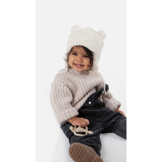 Gorro de peluche para bebé Barts NOA BEAR Crema