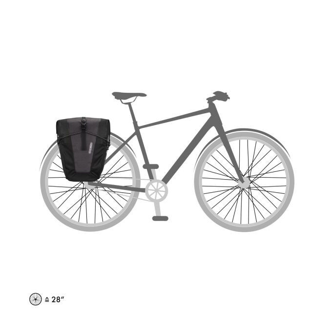 Alforjas para bicicleta Ortlieb BACK-ROLLER XL PLUS Negro/Granate