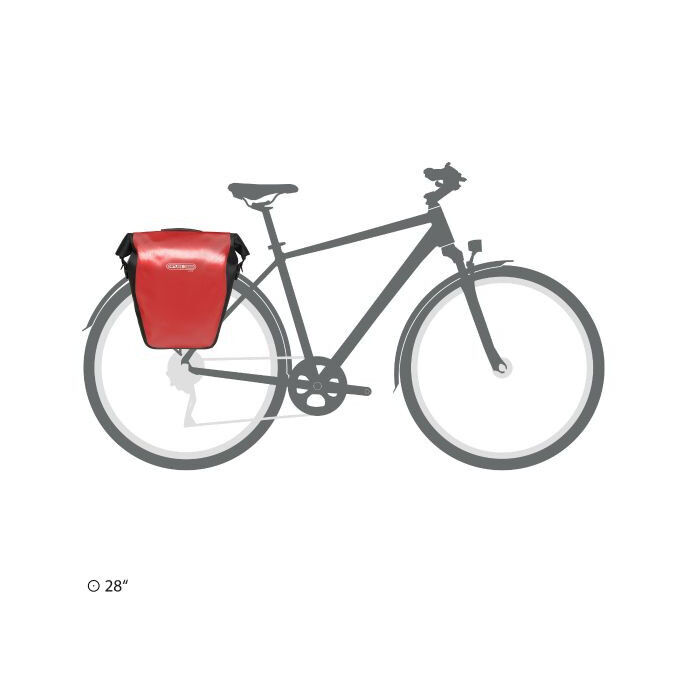 Bolsa para bicicleta Ortlieb BACK-ROLLER CORE Rojo/Negro