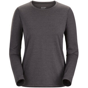 Camiseta de manga larga Arc'Teryx TAEMA CREW LS W Black Heather
