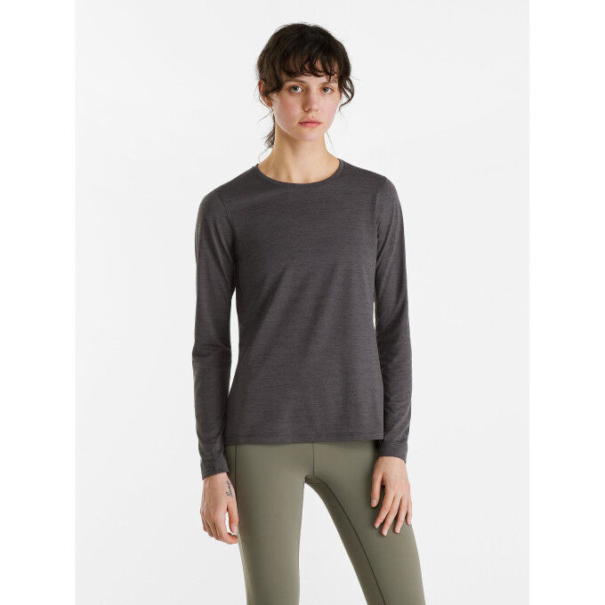 Camiseta de manga larga Arc'Teryx TAEMA CREW LS W Black Heather