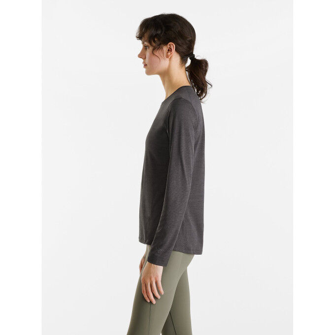 Camiseta de manga larga Arc'Teryx TAEMA CREW LS W Black Heather