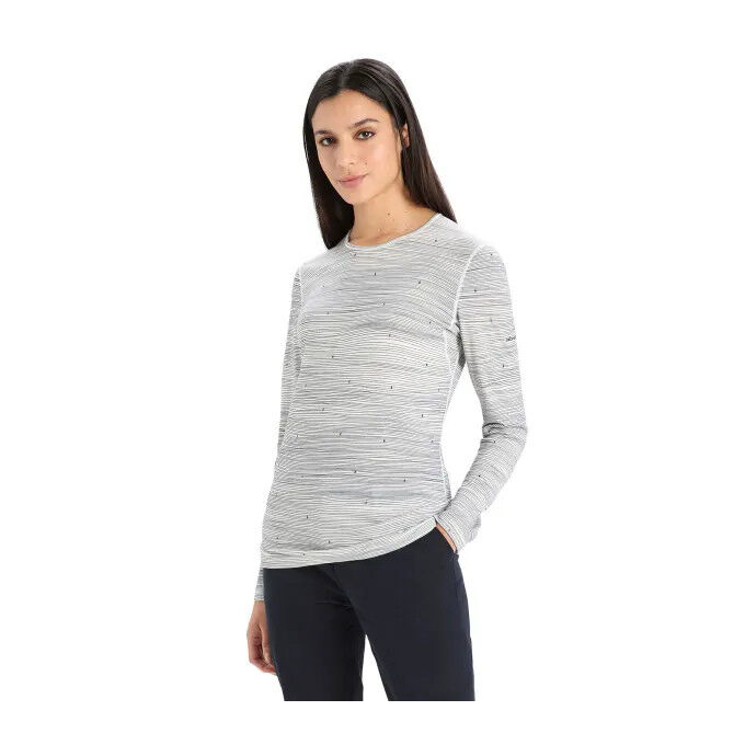 Camisetas térmicas Icebreaker MUJER 200 OASIS LS CREWE SKI TRACKS