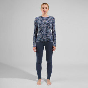 T-shirt technique femme Odlo ACTIVE WARM ECO GRAPHIC BL TOP CREW NECK L/S