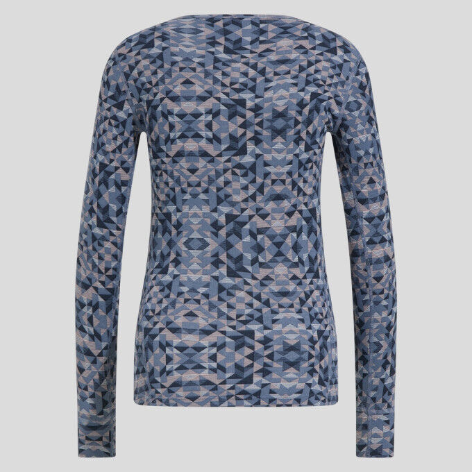 T-shirt technique femme Odlo ACTIVE WARM ECO GRAPHIC BL TOP CREW NECK L/S