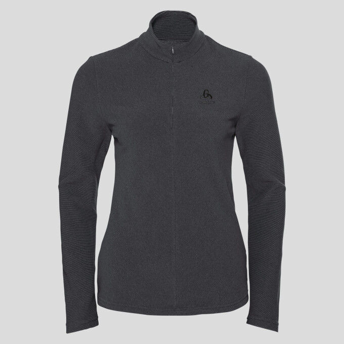 Camiseta De Manga Larga Con Cremallera Odlo Para Mujer - Térmica, Material Suave, Ideal Para Deportes De Invierno