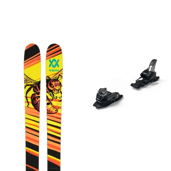 Pack of versatile Völkl KENDO 88 freeride skis + DEMO FDT FREE 23