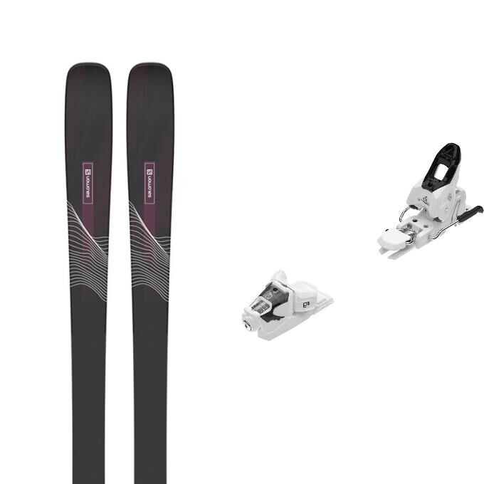 Salomon STANCE W 84 women's ski pack, black/burgundy