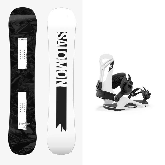 Salomon CRAFT Black/White Snowboard Pack + Bindings