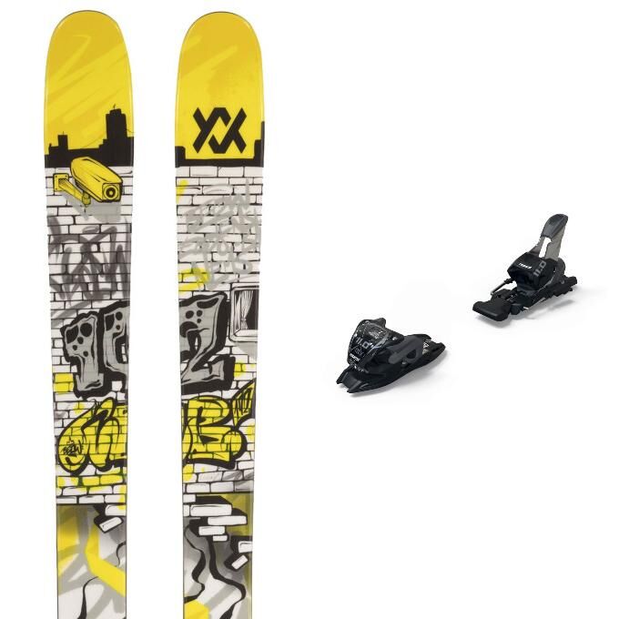 Pack of Völkl REVOLT 96 freestyle skis + bindings