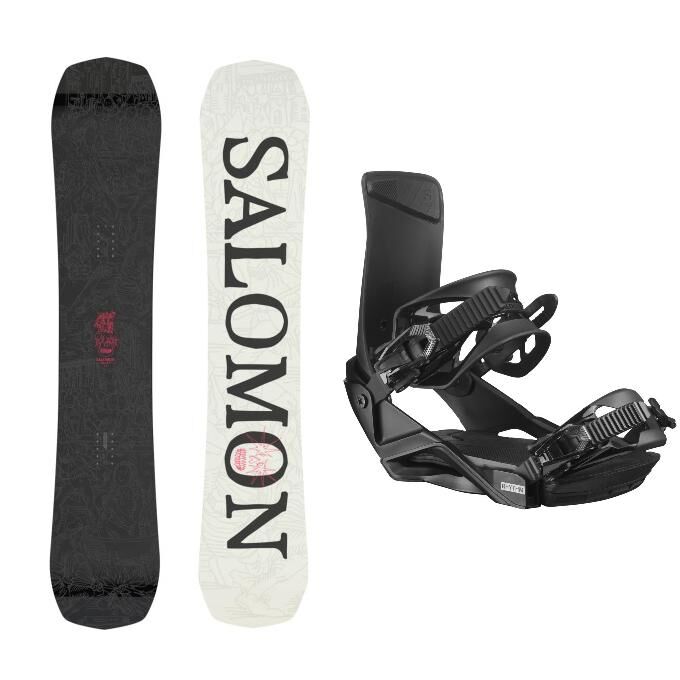 Salomon CRAFT Black/White Snowboard Pack + Bindings