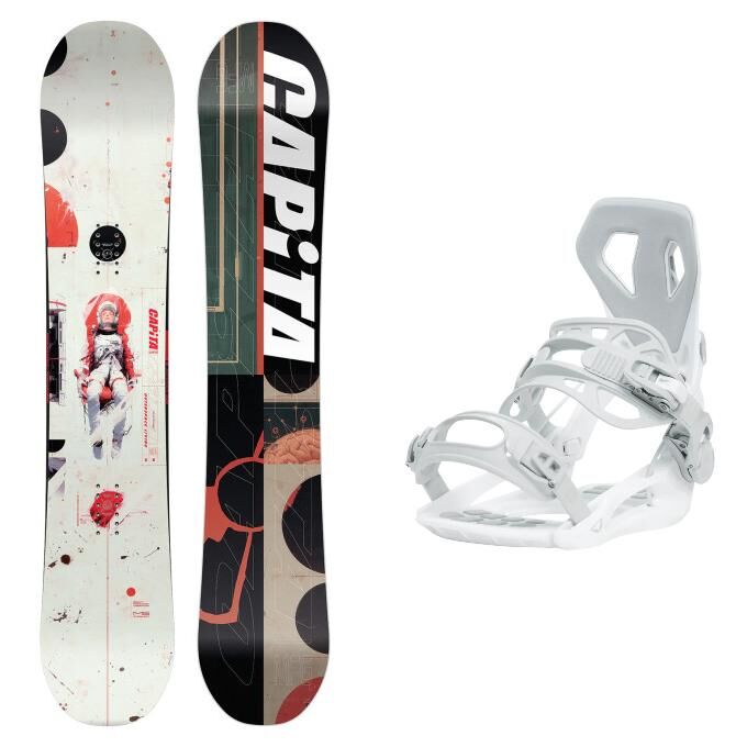Paquete de tabla de snowboard + fijaciones Capita OUTERSPACE LIVING
