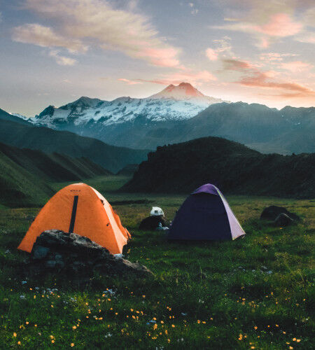 zelte in den bergen zeltlager und biwak
			                        