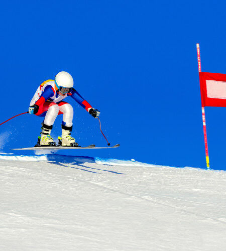 racing skier
		                        