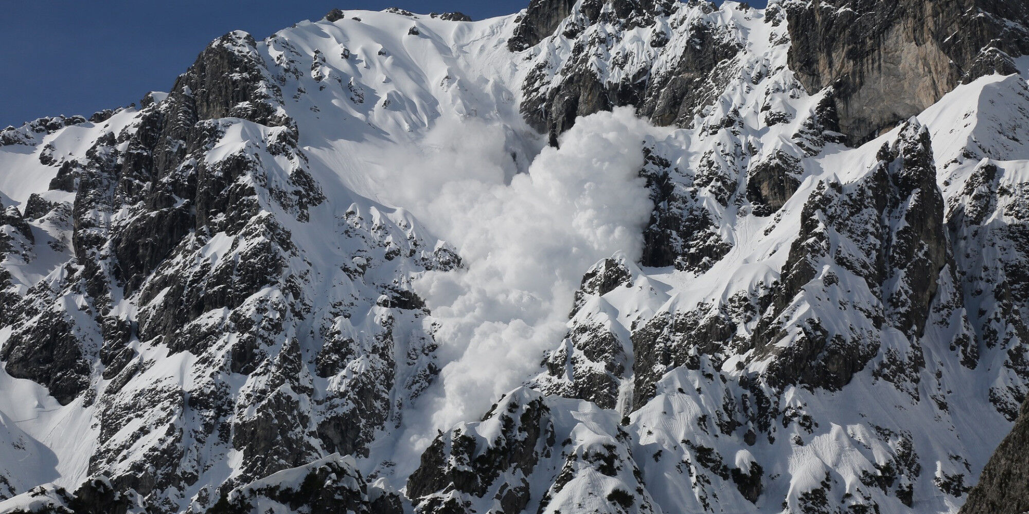 avalanche in the rocky mountains
				        