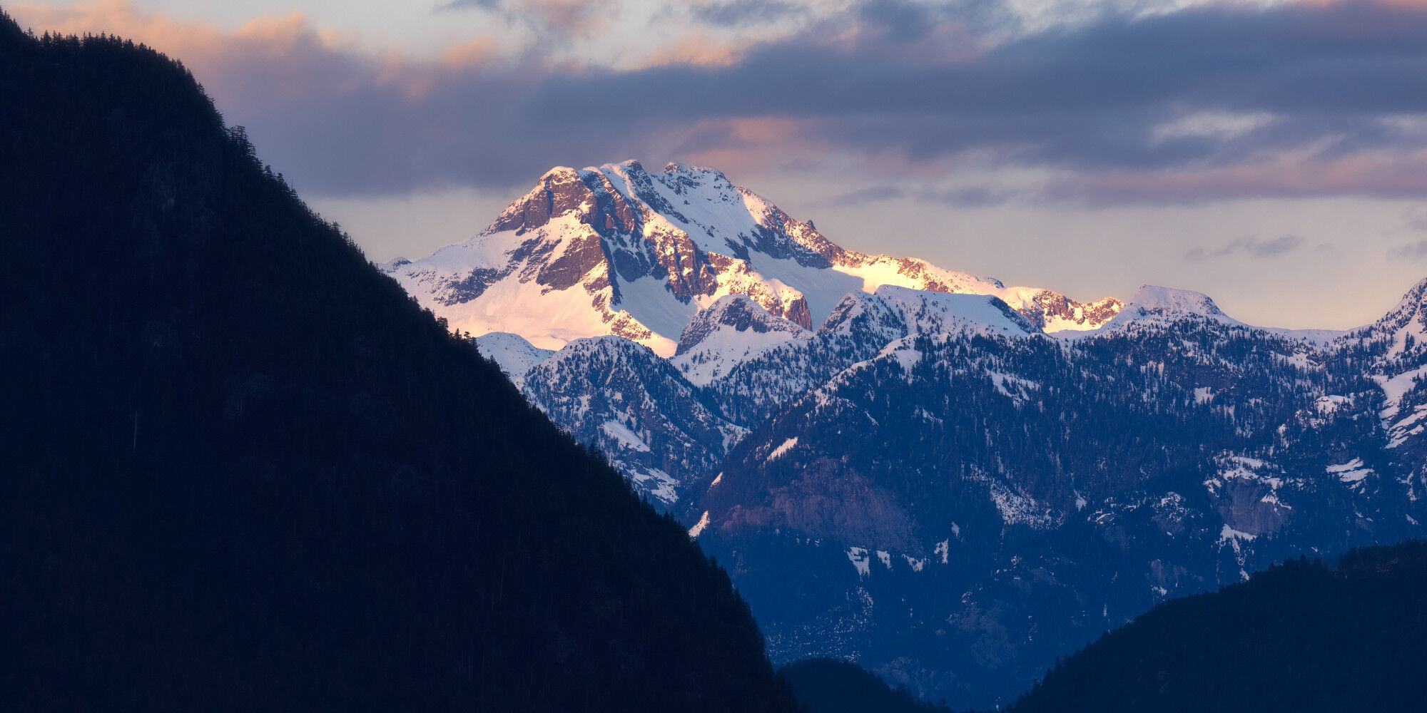 snowy mountain
				        